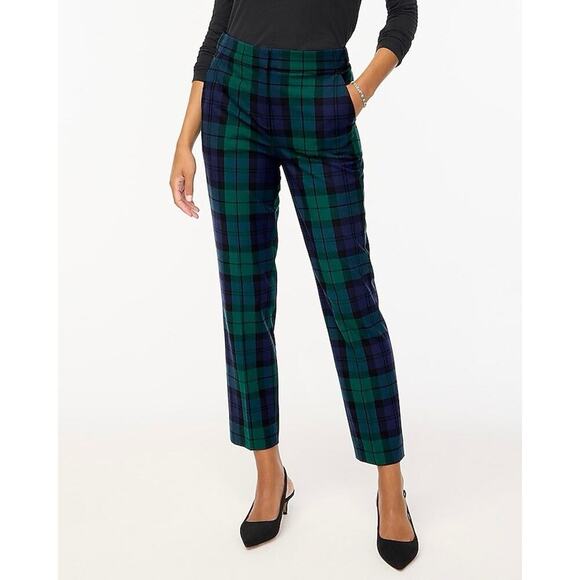 J.Crew Kallie Pants Size 14 Blackwatch Plaid Tartan Ankle Trousers  NWT $118 - Picture 1 of 11